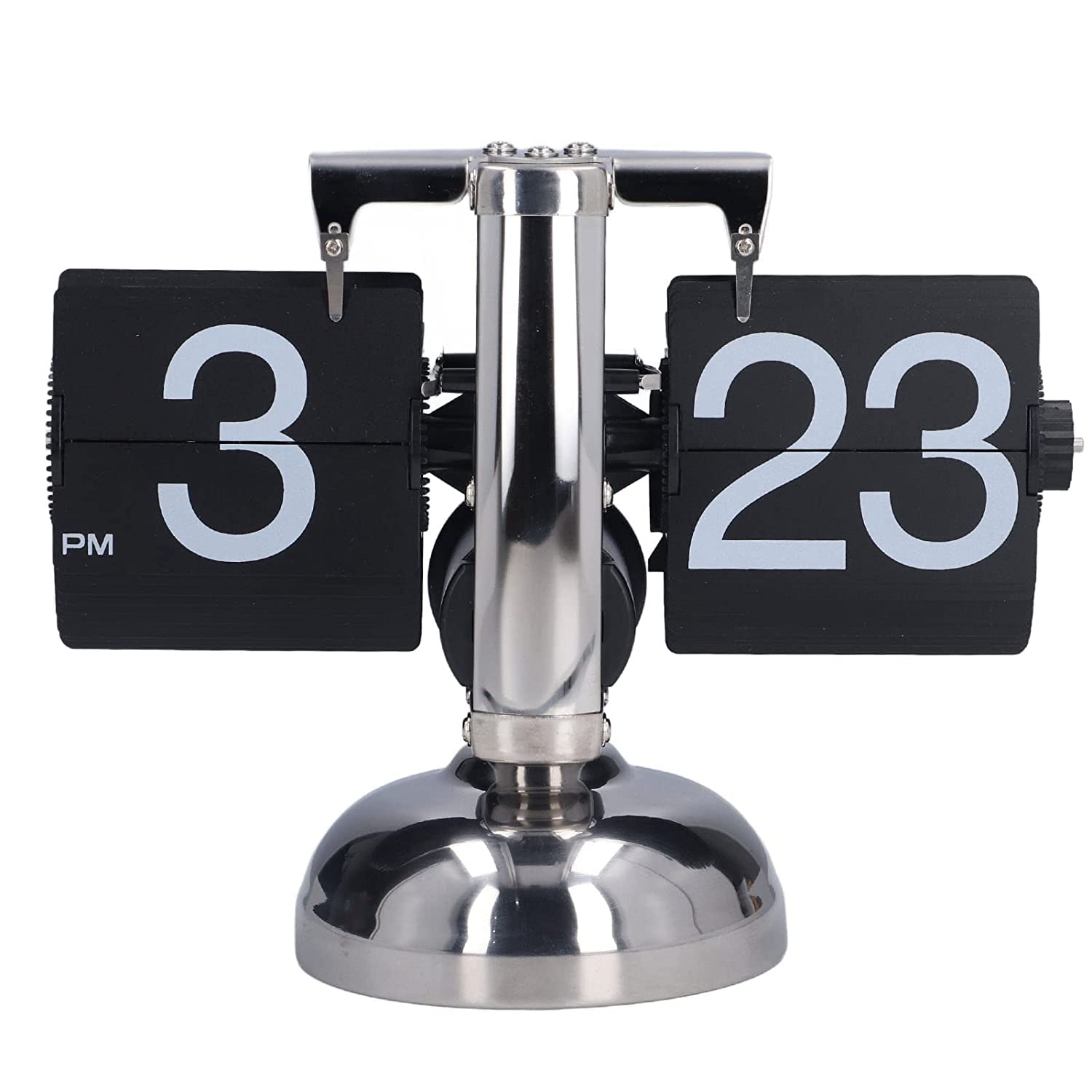 AusleseFlip Desk Clock, Retro Digital Flip Down Clock Battery Powered Internal Gear Operated